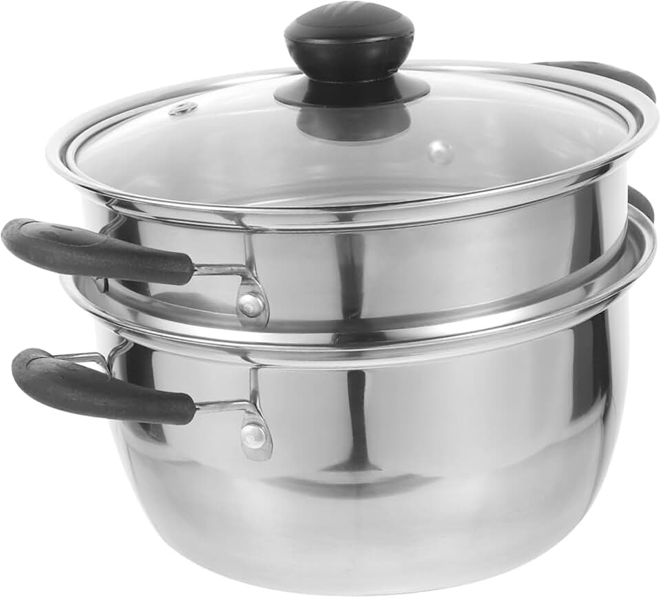 Stainless Steel Milk Pan with Double Steamer