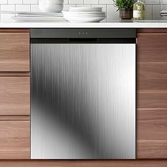 Brushed Silver Stainless Steel Magnet Cover Sticker