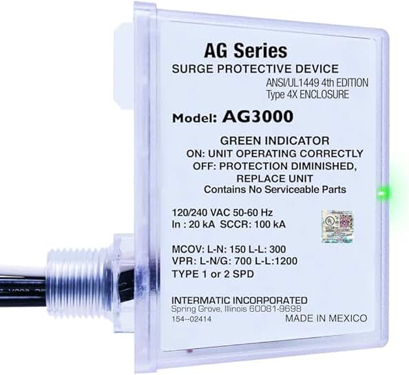 120/240 VAC HVAC Surge Protector with Watertight Enclosure