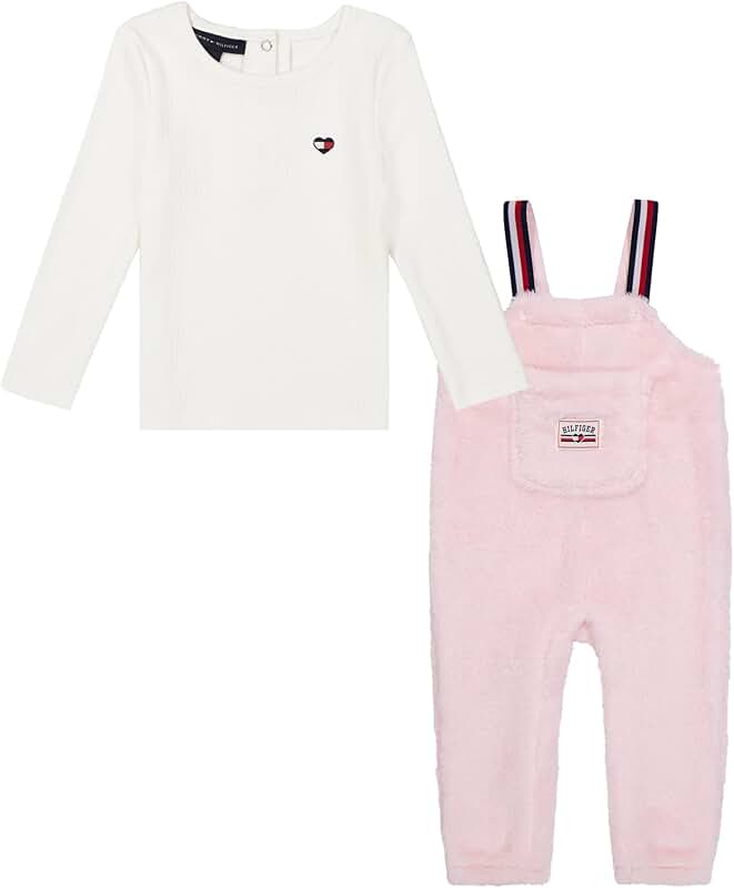 Baby Girl's Two-Piece Overall Set