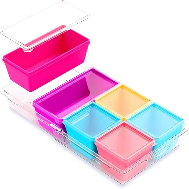 Silicone-Free Freezer Molds with Lids, 6-Pack