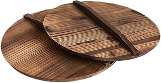 Wooden Lid Cover for Wok and Pan, 40cm