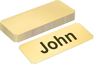 Set of 20 Stainless Steel Laser Engraved Name Plates