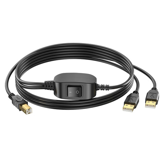 5 ft USB A to B printer cable for two computers