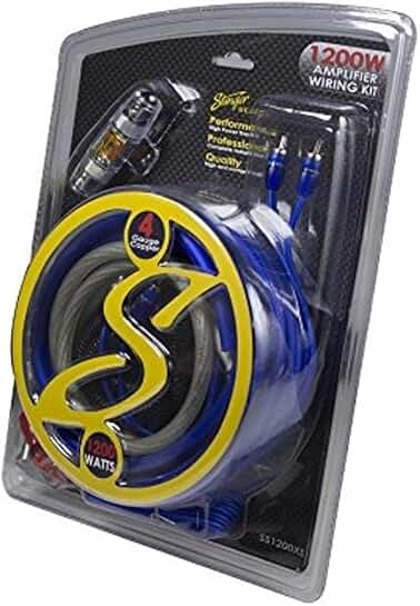 4-Gauge Copper Amplifier Wiring Kit for 1200 Watt System