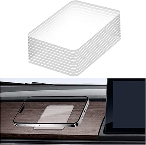 Set of 10 transparent anti-slip dashboard mats