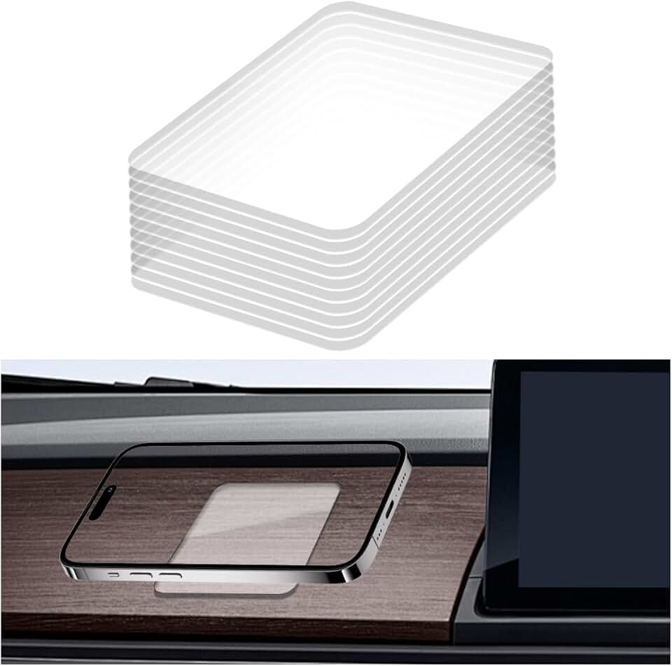 Set of 10 transparent anti-slip dashboard mats