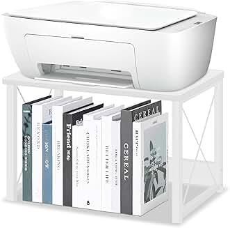 Wooden Printer Stand with Storage for Home and Office