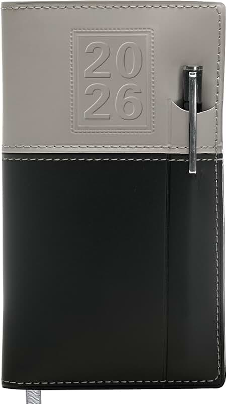 2026 Pocket Planner with Pen, 3.5"x6"