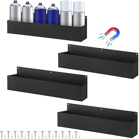 4-Piece Magnetic Spray Can Holder for Garage and Home