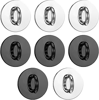 Set of 8 Metal Phone Finger Rings with Adhesive and Hooks