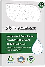 Waterproof 11x17 Copier Paper, 50 Sheets