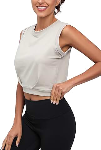 Women’s Cotton Sleeveless Yoga and Workout Tank Top