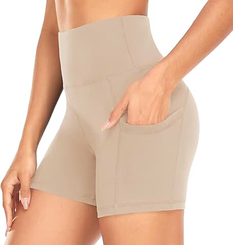 Women's 5-inch High Waist Biker Shorts for Workout and Yoga
