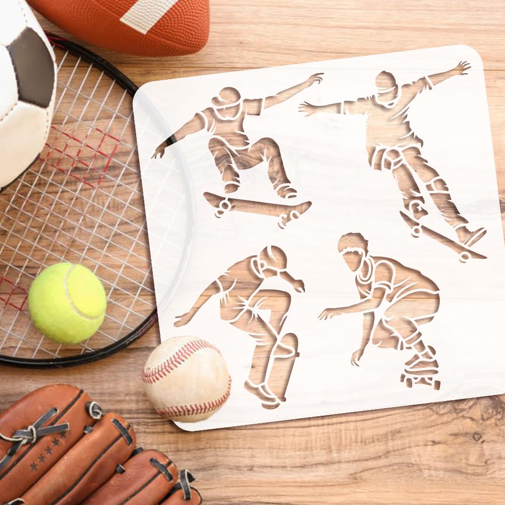 SkateArt DIY Skateboard Painting Template 11.8x11.8 in