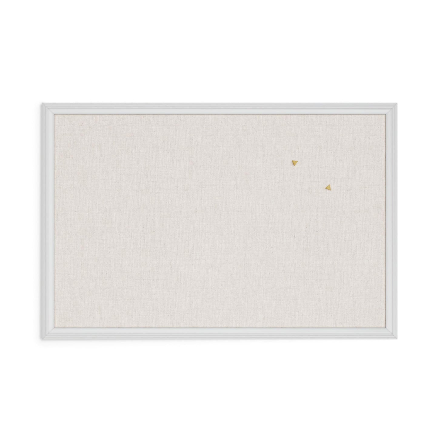 Farmhouse Linen Bulletin Board, 30x20, White Wood Frame