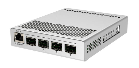 5-Port Desktop Switch with 1 Gigabit Ethernet and 4 SFP+ Ports