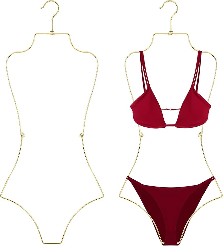 Swimsuit and lingerie hanging rack with swivel hook