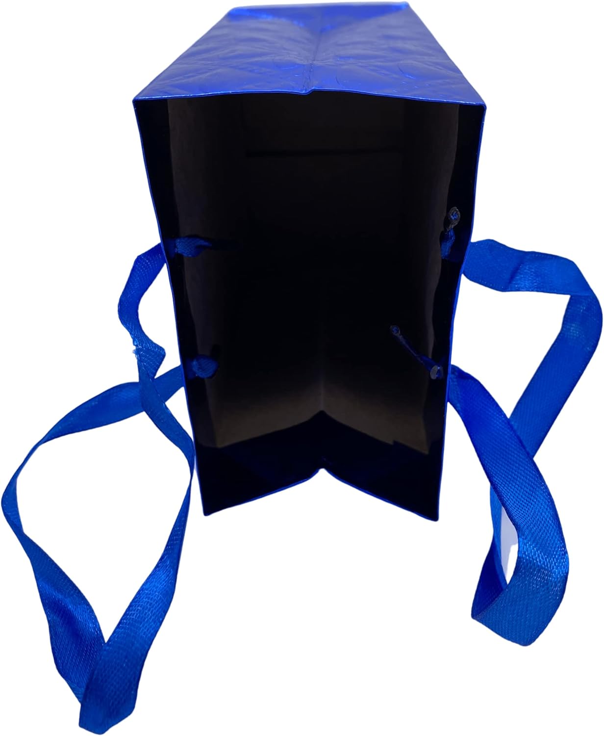 MODAIO-Small Size Gift Bags – Reusable Gift Bags With Handles Stunning Colors - Perfect As Goodie Bags, Birthday Gift Bags, Party Favor Bags– 4"W x 3"D x 6"H Size-1/count (Blue)