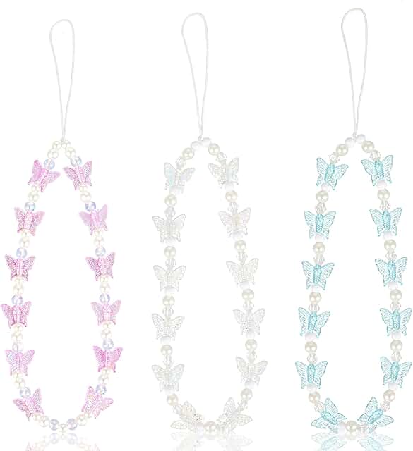Beaded Phone Charm Strap Set for Women and Girls