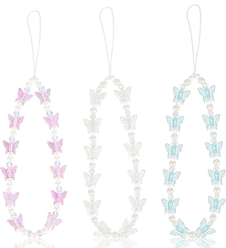 Beaded Phone Charm Strap Set for Women and Girls