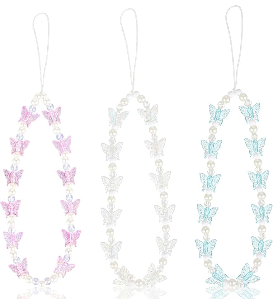 Beaded Phone Charm Strap Set for Women and Girls