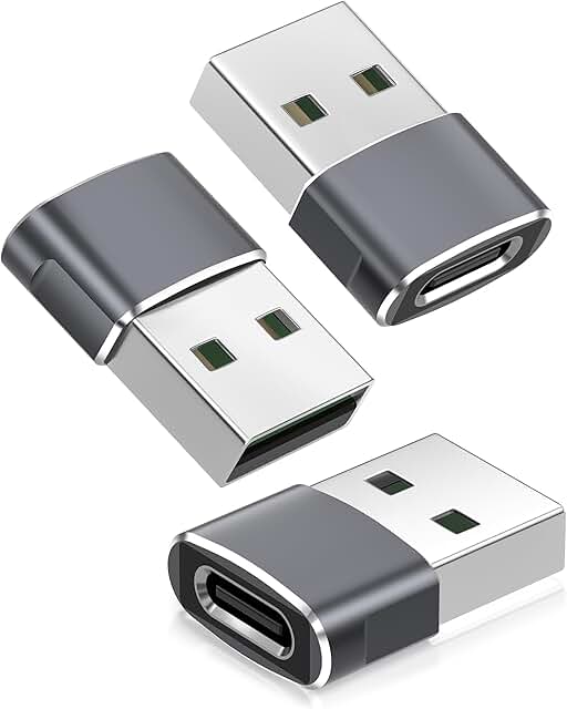 USB to USB C Adapter 3-Pack