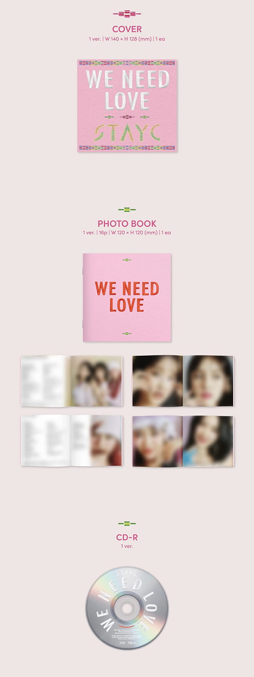 STAYC - WE NEED LOVE Digipack Ver. (3rd Single Album) CD
