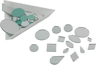 Small glass mirrors for crafts and jewelry, mixed shapes