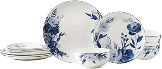 Set of 4 Elegant White Porcelain Cereal Bowls