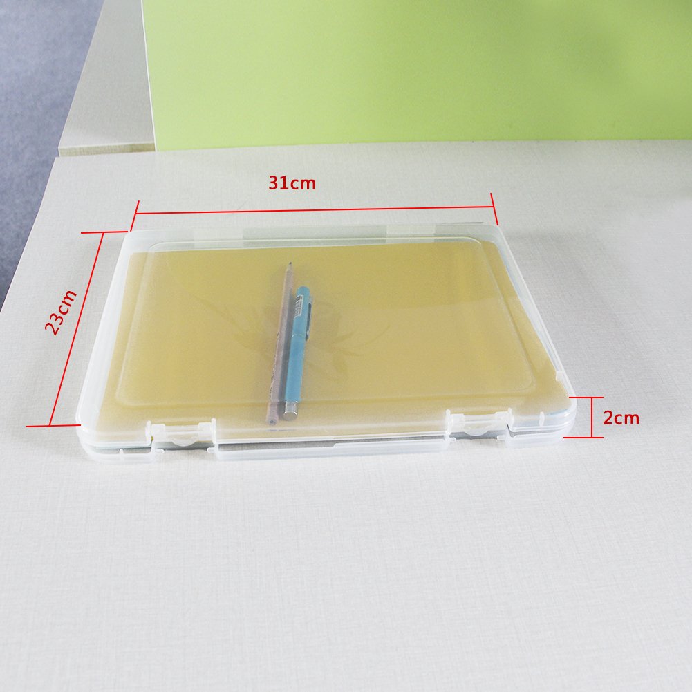 A4 Transparent Plastic File Box for Documents