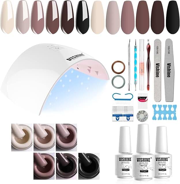 Gel Nail Polish Starter Kit with Dryer and Tools