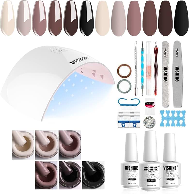 Gel Nail Polish Starter Kit with Dryer and Tools