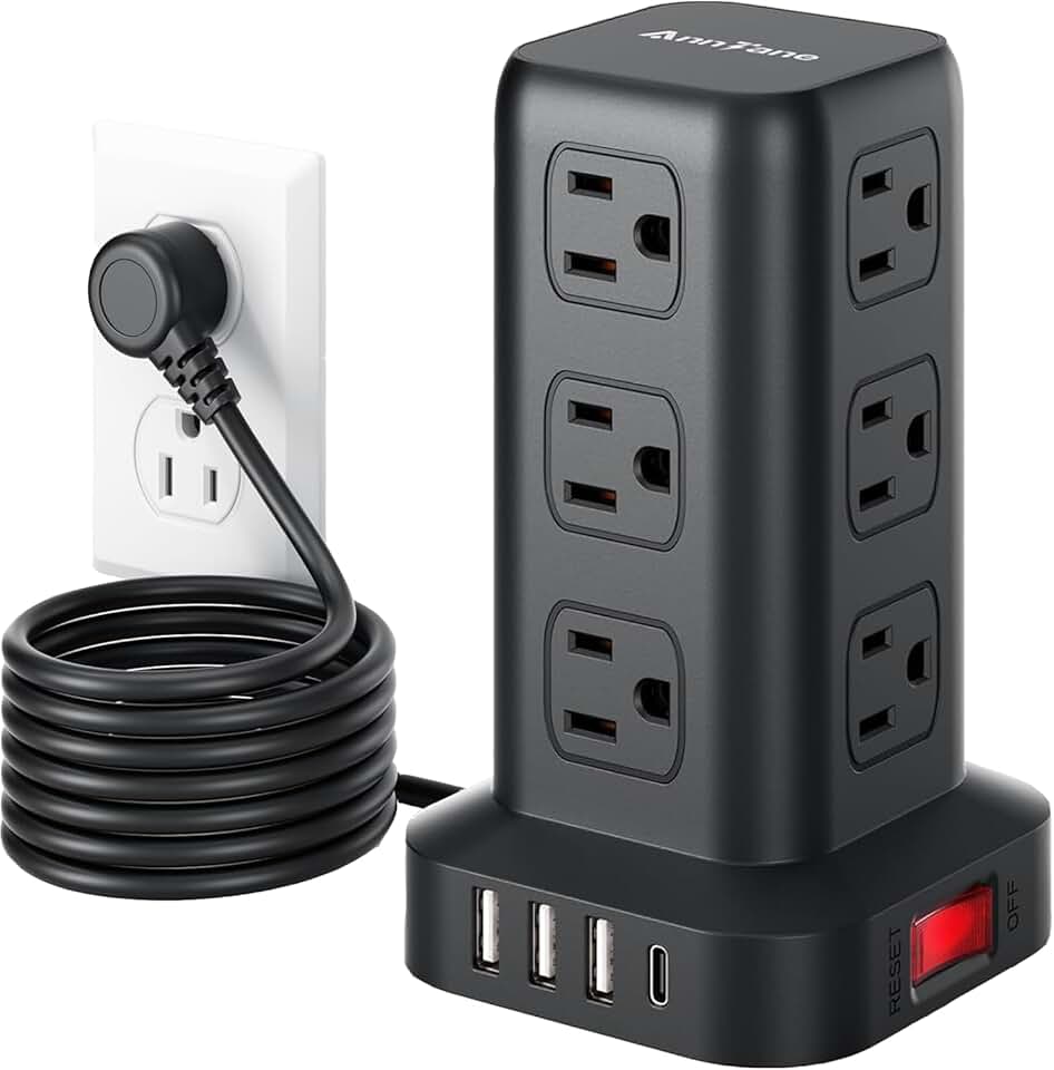 6.5 ft Surge Protector Power Strip with 4 USB Ports