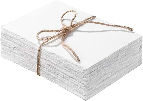 100 Sheets 4x6 Watercolor Paper with Deckled Edges