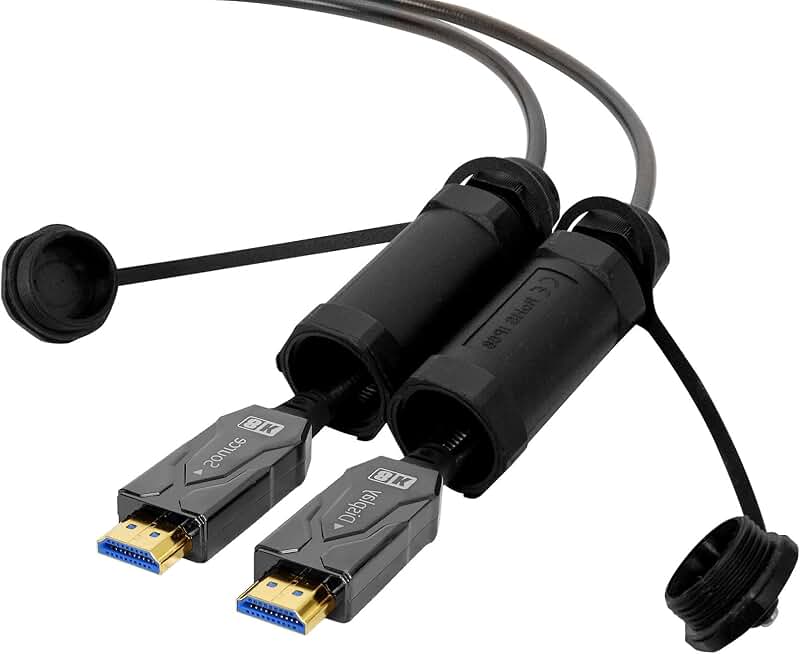 Waterproof 32ft Fiber Optic HDMI 2.1 Cable for 8K/4K HDR