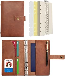 A6 Leather Refillable Notebook with Spiral Binding