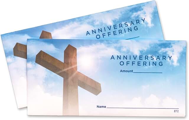 Anniversary Church Offering Envelopes, 3" x 6 1/4", Pack of 100