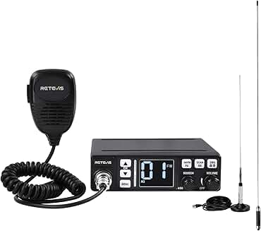 40-Channel AM/FM CB Radio Kit with Antenna and Features