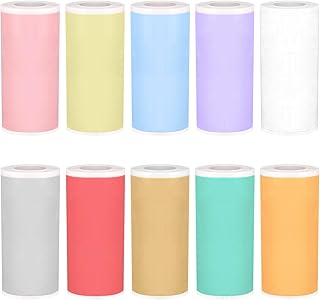 57x25mm Color Thermal Sticker Paper, 10 Rolls