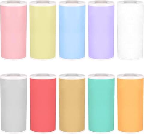 57x25mm Color Thermal Sticker Paper, 10 Rolls