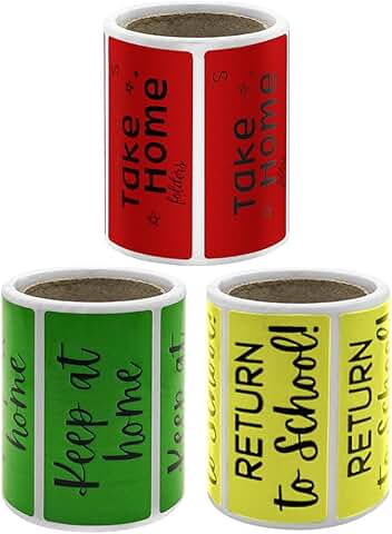 3 Rolls of 100 Student Homework Labels