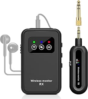 Wireless In-Ear Monitor System with 2.4G, 164ft Range