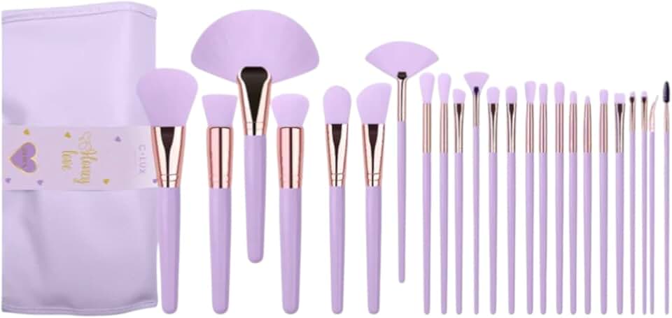 24-Piece Ultra-Soft Makeup Brush Set with Travel Case