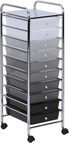 10-Drawer Storage Cart in Assorted Colors