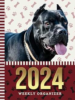 2024 Weekly Organizer with Dog Art Cover