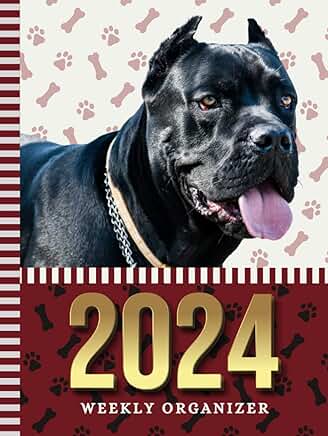 2024 Weekly Organizer with Dog Art Cover
