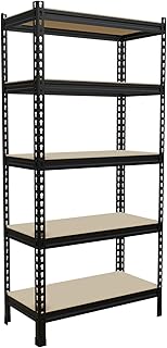 5-Shelf Storage Rack with Wheels and Liners