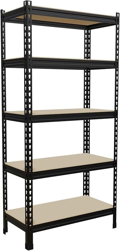 5-Shelf Storage Rack with Wheels and Liners