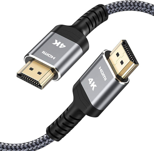 4K HDMI Cable 6.6FT with Braided Nylon and Gold Connectors